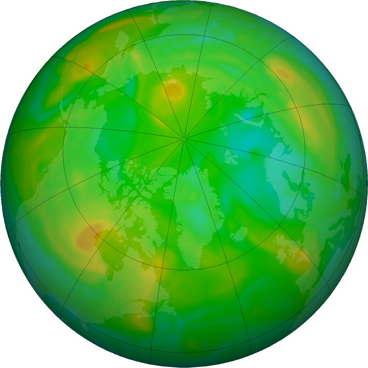 Arctic ozone map for 30 June 2022